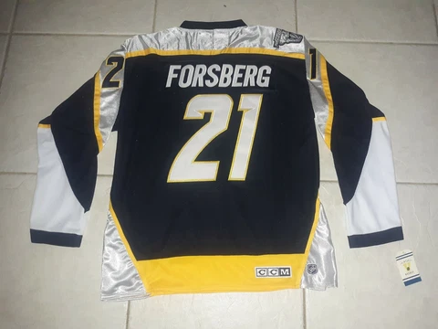 PETER FORSBERG NASHVILLE PREDATORS CCM THROWBACK JERSEY. SIZE MEN'S LARGE. NWT Cover