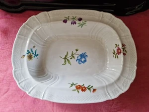 KPM Berlin  Blumen + Goldranddekor 1 Schüssel Schale 29,3 x 23 cm 1. Wahl Top - Bild 1 von 8