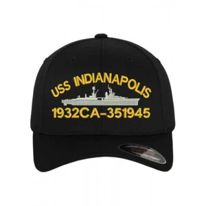 Flexfit flex fit CAP HAT USS INDIANAPOLIS 1932 CA-35 1945 BATTLESHIP - Picture 1 of 6