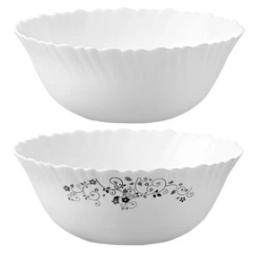 Classique Platos para Servir Cuencos Vajilla Juego de Cena Cuenco Blanco y Negro Liso - Imagen 1 de 5