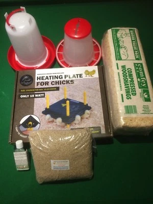 HAVEN HENS duckling starter kit 25cm comfort brooder drinker/feeder/bedding/feed/sanitiser