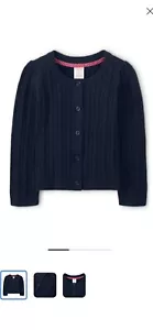 Gymboree Girls Cable Knit Cardigan - Uniform - Blue Navy Size 10 - Picture 1 of 2