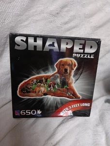NEW Surelox Shaped 650 Piece Puzzle Shaped Dog Puppies Golden Retriever 3 Ft - Picture 1 of 7