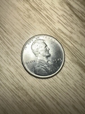 1943 steel wheat penny no mint mark - Image 1 of 2