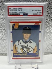 1990-91 SCORE JAROMIR JAGR RC ROOKIE CARD #428 AUTO AUTOGRAPH SIGNED PSA