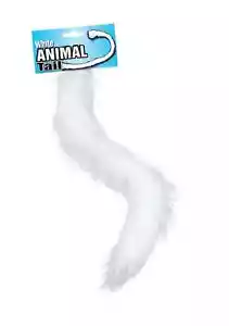 Pelziges Katzenschwanzzubehör weiß Tierschwanz ausgefallenes Outfit Party cooles Zubehör - Bild 1 von 1