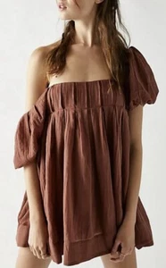 Free People Marina Mini Dress Light Brown Size XS - Picture 1 of 11