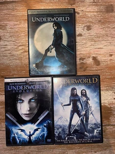 Underworld / Underworld: Evolution / Underworld: Rise Lycans - (3) DVD Lot - Picture 1 of 2