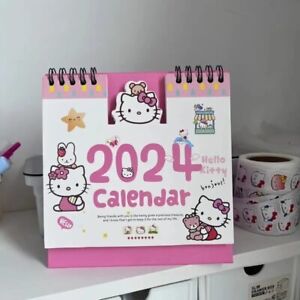 2024 Sanrio Hello Kitty Kalender Kawaii Tischkalender Cartoon Wochenplaner
