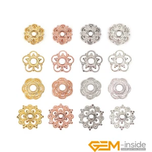S925 Plata Esterlina Flor Espaciador Cuentas Tapa Dijes Artesanal Joyería Hallazgos 10 un. - Imagen 1 de 42