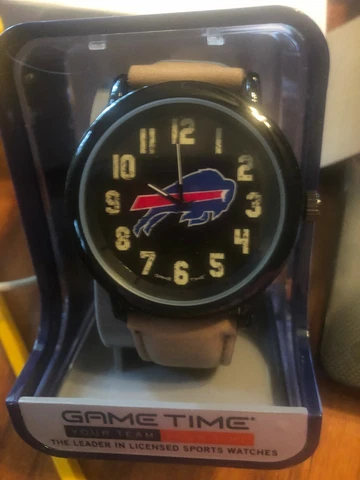 Men's Black+Tan watch NFL GAME TIME BUFFALO BILLS  Watch new in box Cover