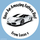 Personalised Sport Super Car Best Dad Fathers Day Stickers birthday -  390