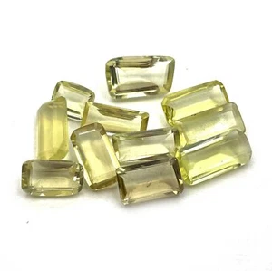 Lote de 10 piedras sueltas de cuarzo limón natural corte octágono 8*10-8*15 mm 45 CT - Imagen 1 de 4