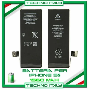 BATTERIA RICAMBIO PER APPLE IPHONE 5S 1560mAh PARI ORIGINALE - ZERO CICLI - Foto 1 di 5