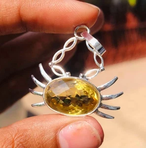 World Class Amazing 5 Gms Citrine .925 Sterling Silver Excellent Pendant 29 B6 - Picture 1 of 1