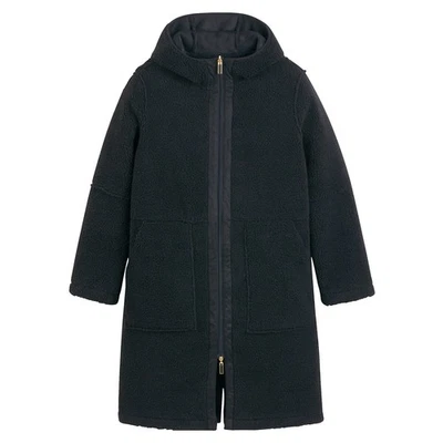 Anne Weyburn Coat Reversible Black Longline Faux Sherpa Fleece / Sheepskin UK 12 - Image 1 of 4