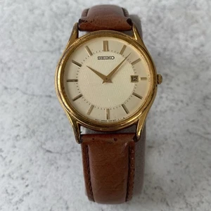 Vintage Seiko Gold Plated 7N39-8020 Quartz Quickset Date Watch - Picture 1 of 22