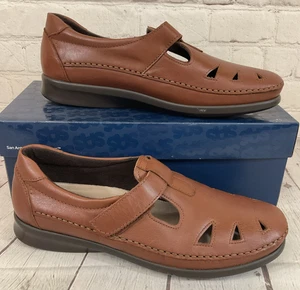 Mocasín sin cordones para mujer SAS 2190-195 ROAMER de cuero marrón castaño EE. UU. 7 N - Imagen 1 de 17
