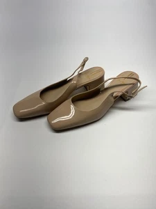 Tacón bloque Sam Edelman Terra beige charol talla 9,5 - Imagen 1 de 10