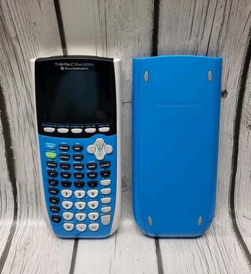 Texas Instruments TI-84 Plus C Silver Edition Graphing Calculator Blue TESTED - Image 1 of 4