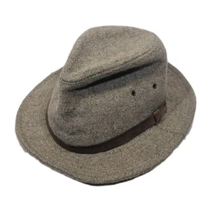 Vintage Men’s Woolrich 100% Wool Fedora Hat Large 7 3/8 - Picture 1 of 4