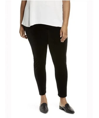 Eileen Fisher Stretch Velvet Soft Black Leggings Pants, Size 2X 20-22 - Image 1 of 4