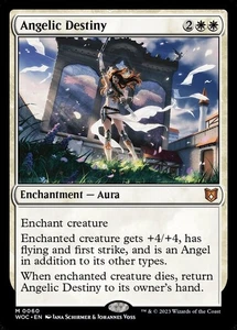 MTG Angelic Destiny NM Wilds of Eldraine Commander WOC English Magic card - Picture 1 of 3