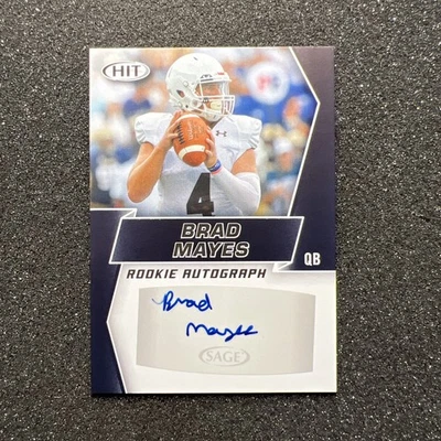 2019 Sage Hit BRAD MAYES #A8 Rookie AUTO - LEHIGH FOOTBALL CARD - Image 1 of 4