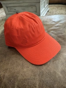 Kate Spade baseball cap tomato red black embroidered elastic back strap $99 new - Picture 1 of 7