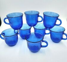 Forte Crisa Vintage Cobalt Blue Coffee / Tea Cups Set of 6 Textured Mexico 