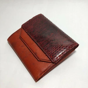 New Women Vintage Argentina Burgundy Leather Wallet Coin Purse cuero vaca Rare - Bild 1 von 6