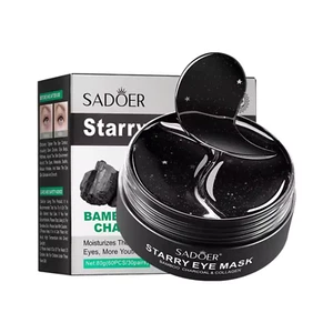 60 PCS UNDER EYE PADS CHARCOAL COLLAGEN MASK HYDRATING ANTI AGING WRINKLE - Picture 1 of 5