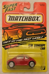 MATCHBOX /VW CONCEPT CAR/Red With Black Roof/SUPER FAST Vintage 1995/Brand New - Picture 1 of 7