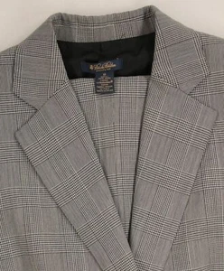 Brooks Brothers Women's Gray Glen Plaid Pants Suite Size 12 Jacket Size 6 Pants - Picture 1 of 9