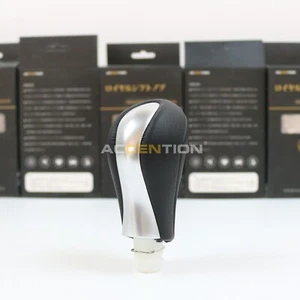 Black Leather Gear Shift Knob For Infiniti Q50 2014 2015 2016 2017 - Picture 1 of 8