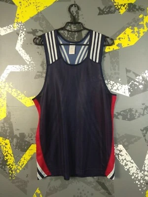 Adidas Vintage Jersey Sleeveless Shirt 90s Trikot Multicolor Men Size M ig93 - Image 1 of 4