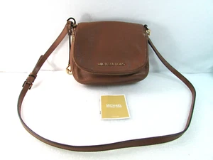 MICHAEL KORS Brown Bedford Flap Crossbody Shoulder Purse No Defects Leather - Imagen 1 de 20