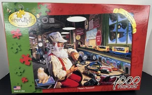 Serendipity 1000 pc Christmas Puzzle Santa's Trainyard COMPLETE 2003 #65302 - Picture 1 of 5
