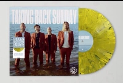 Taking Back Sunday 152 Urban Outfitters Opaque Yellow Black Swirl Vinyl record - Image 1 of 3