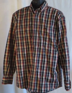 Mens Cabelas Button Down Plaid Outfitter Series Shirt Long Sleeve Large - Picture 1 of 3