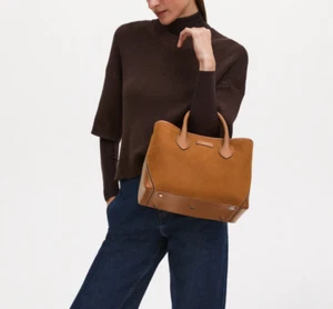 Genuine Aspinal of London Midi London Tote Bag, TAN Nubuck, RRP £595 - Picture 1 of 14