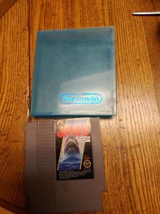 Jaws (Nintendo ES 1987) Cartridge & Blue Hard Case Cleaned Tested WORKS - Picture 1 of 1