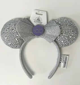2023 Disney Darsteller 100 Jahre Wunder Minnie Maus Ohren Stirnband Silber - Bild 1 von 6