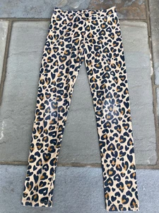 girls legging j crew crewcuts Tan/ Black / Brown leopard  92% cotton Sz 12 - Picture 1 of 8