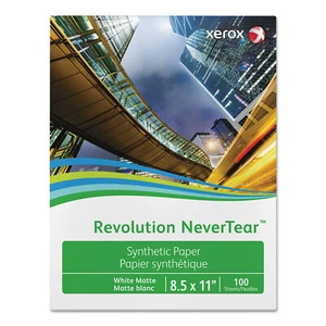 Xerox Revolution NeverTear 98 Bright 5 mil 8.5" x 11" White 500 Sheets/Carton - Picture 1 of 1