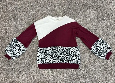 Little Girls Speechless Long Sleeve Faux Fur Top Size Medium Size 8/10 - Image 1 of 4