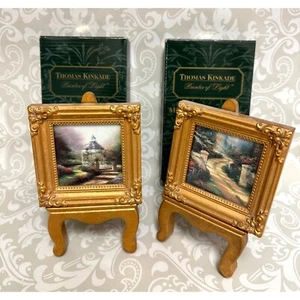 Thomas Kinkade Painter of Light Miniature Masterpiece Framed Prints With Easels - Picture 1 of 8