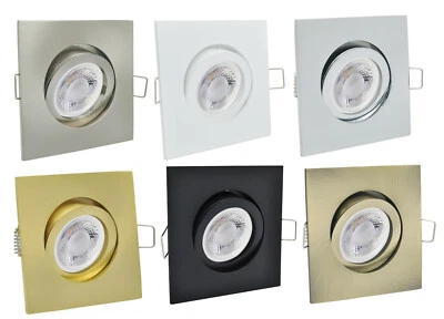 FEINLUX LED Einbaustrahler eckig flach dimmbar 230V 5W Modul Einbauleuchte schwenkbar