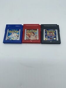 Pokemon Red,Blue, & PokÃ©mon Trading Card Gameboy. Tested Work! Same Day Shipping