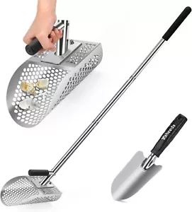 Long Handle Sand Scoop with Shovel for Metal Detecting, Metal Detector at Beach - Picture 1 of 6
